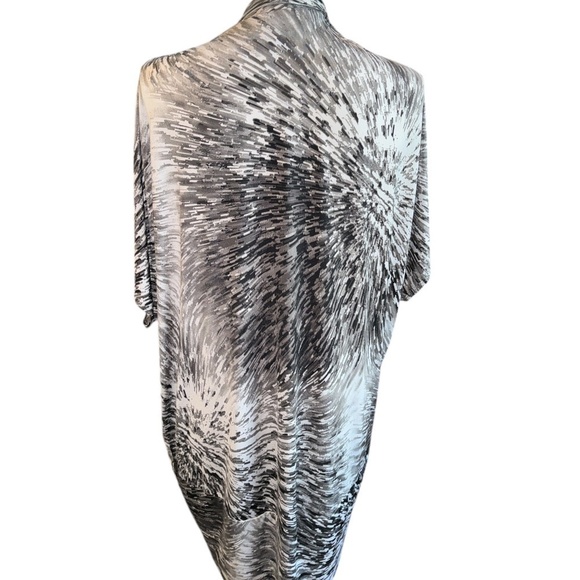 CHICO'S WATERCOLOR PRINT OPEN FRONT CARDIGAN KNIT TOP #12 - Picture 2 of 3